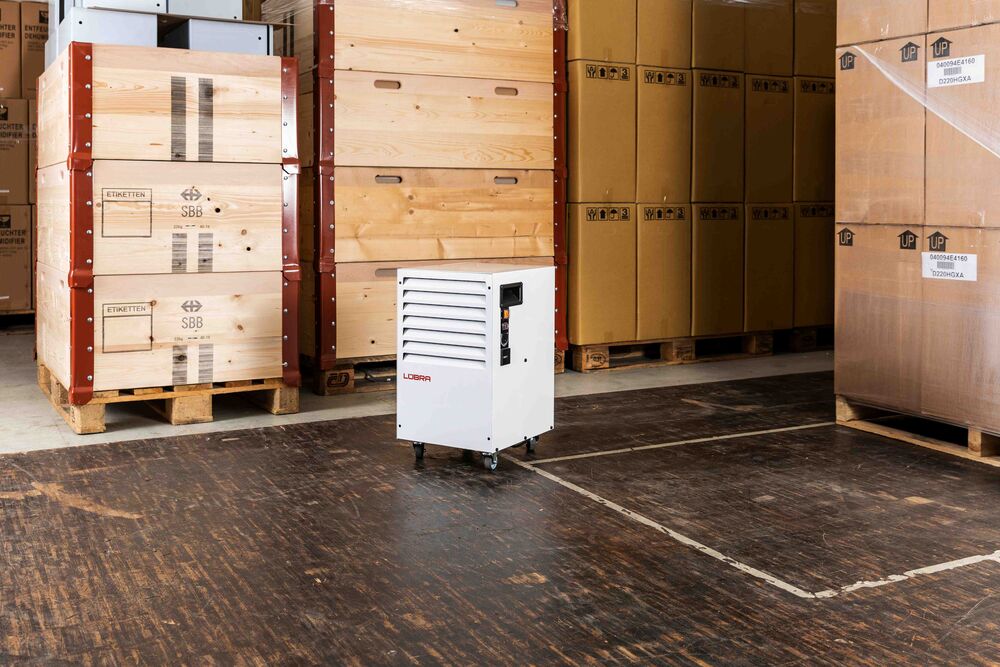 Entfeuchter im Lagerbereich. (Foto: Lübra Apparatebau AG)